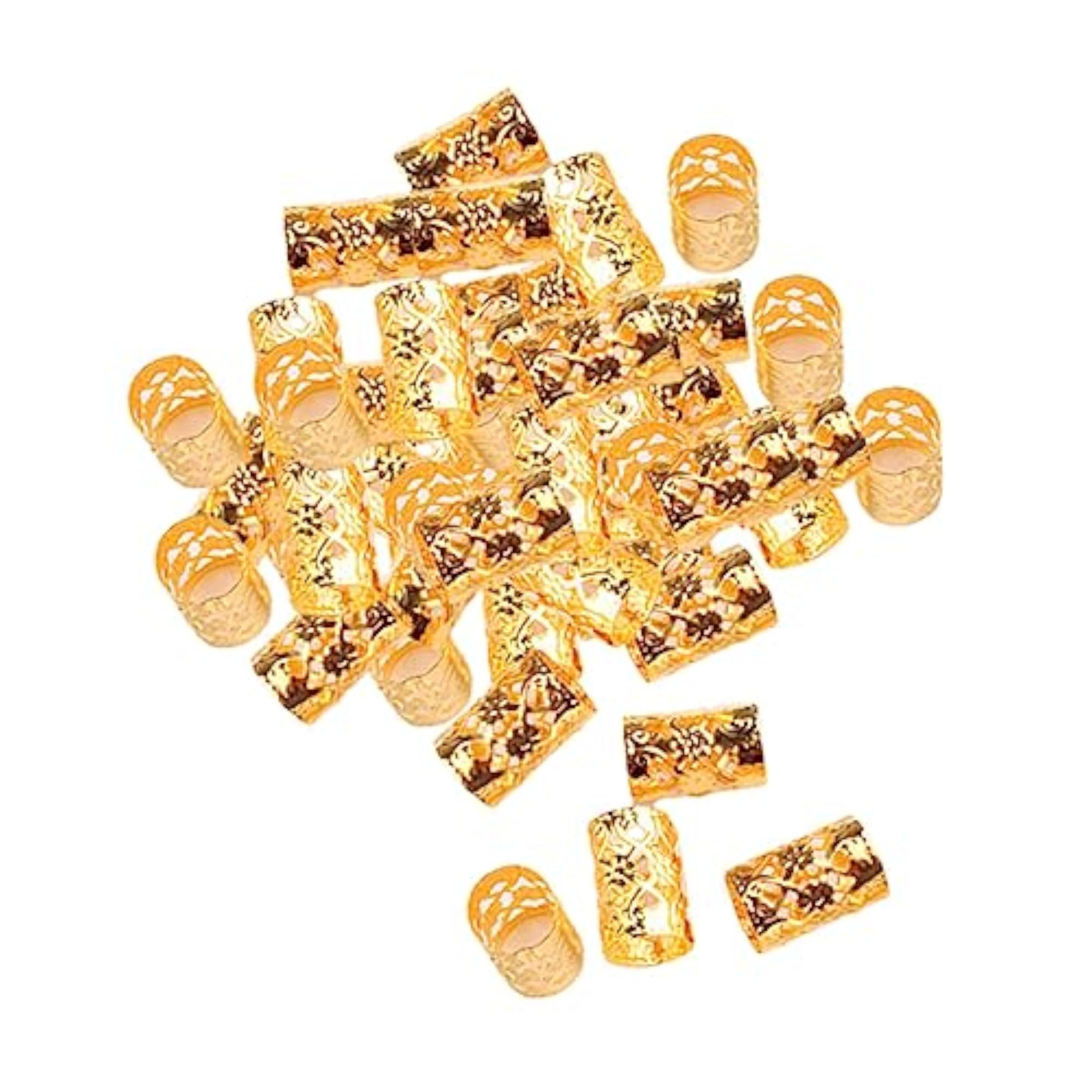 6x100 Pieces Beads Metal Clips for Braids, Hair Braiding Style A